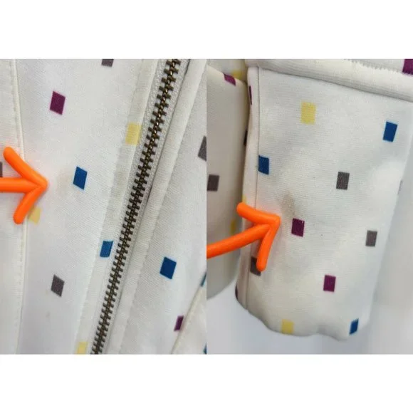 BURTON Women's White Coat Jacket LARGE Mock Neck Full Zip Long Sleeve Dry Ride - Picture 10 of 13